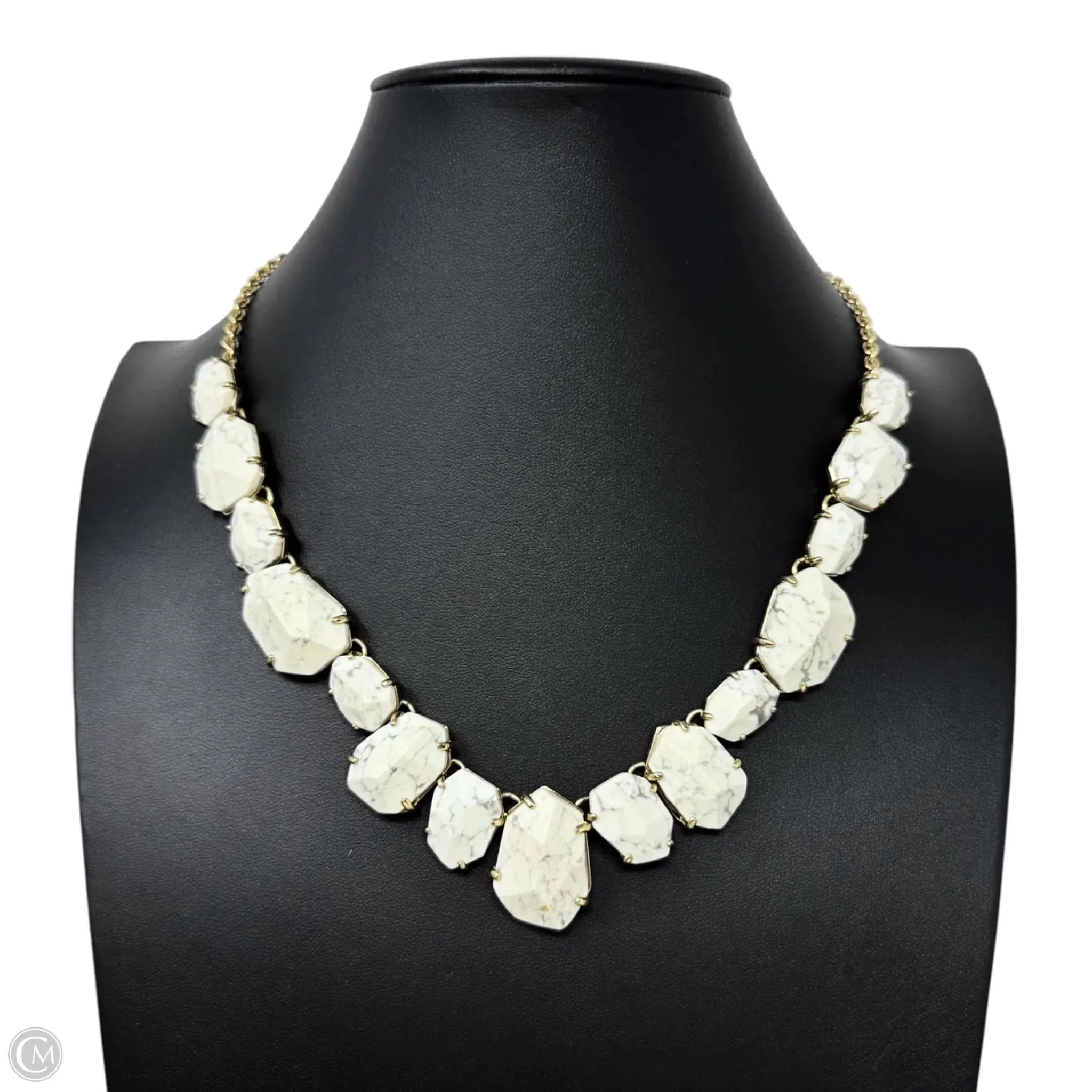 12k Gold-Plated Faceted Stone Frontal Necklace Designer By Kate Spade Kate Spade Bags
