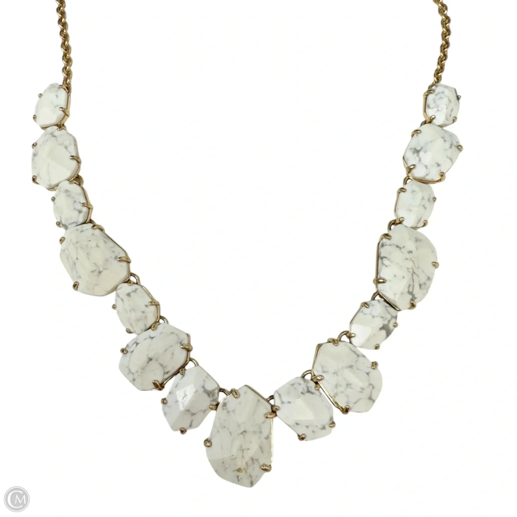 12k Gold-Plated Faceted Stone Frontal Necklace Designer By Kate Spade Kate Spade Bags
