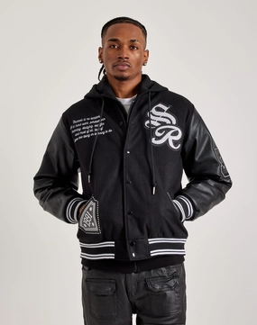 Activewear gear Smoke Rise Varsity Jacket Leather - material fashion