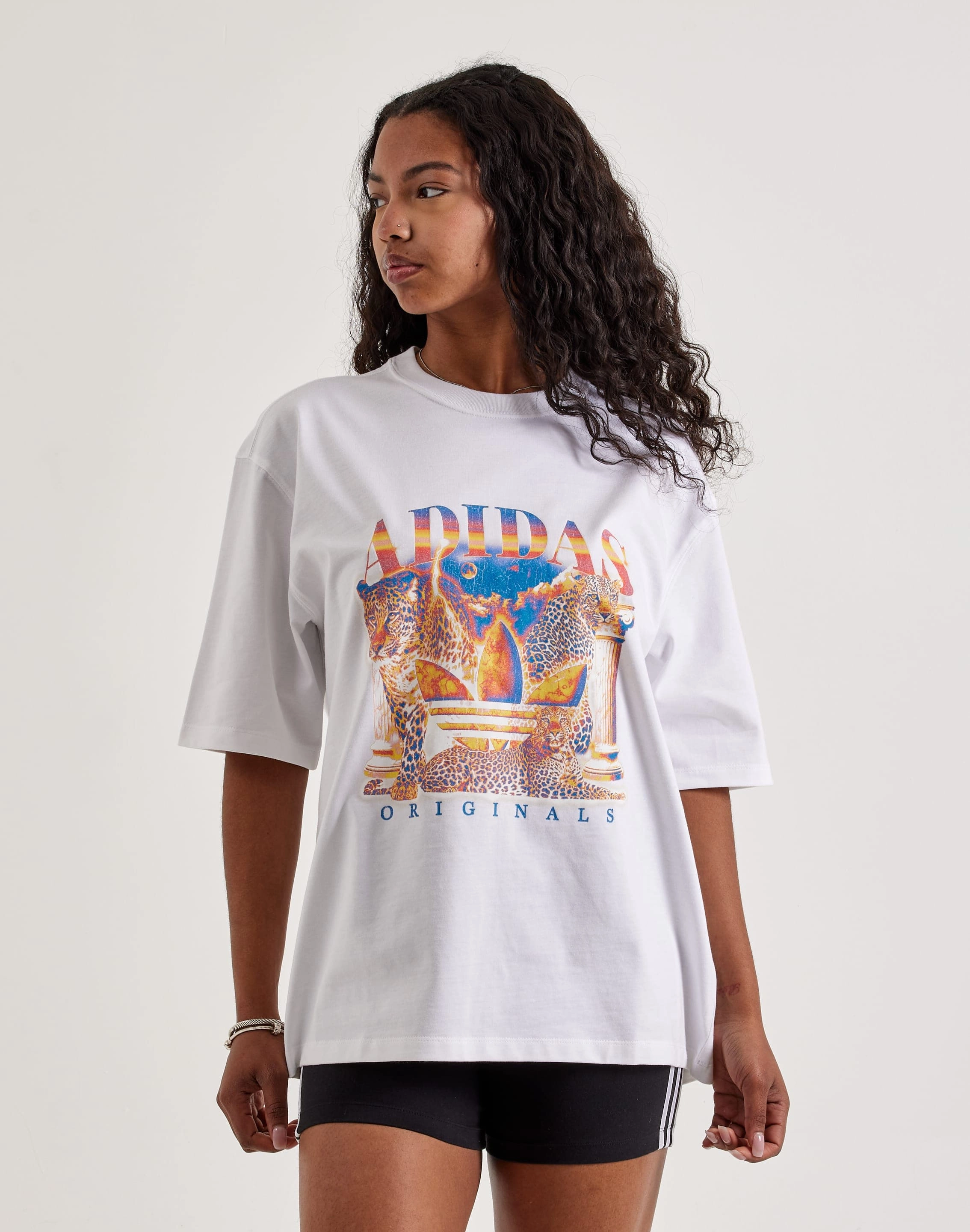 Adidas Leopard Graphic Tee Linen - crafted fashion Business casual wear