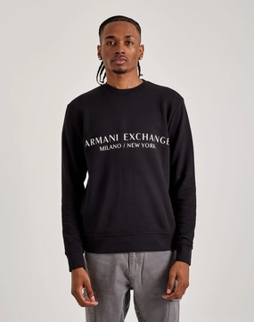 Affordable fashion Armani Exchange Milano NY Crewneck Sweatshirt Fashion lookbook