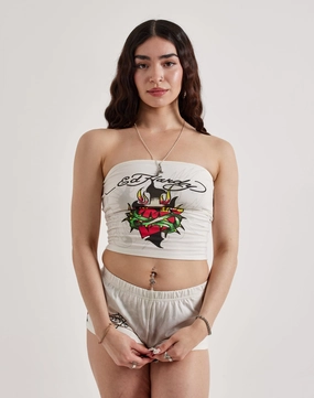 Affordable fashion Ed Hardy Cross Heart Tube Top Fashion on sale