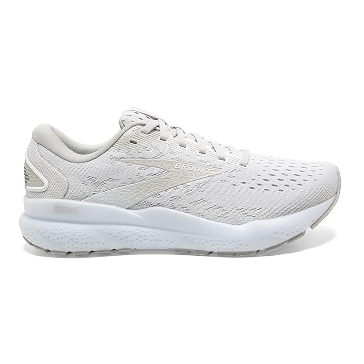 Valuable Brooks Ghost 16 - White - White - Grey Aesthetic