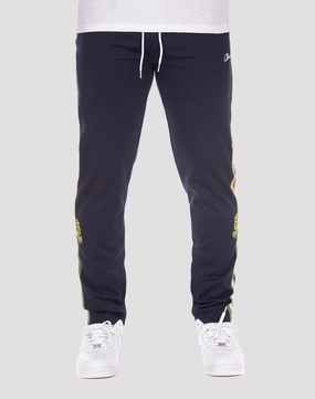 Akoo Palace Navy Track Pants Leather - material fashion Clothing and accessories