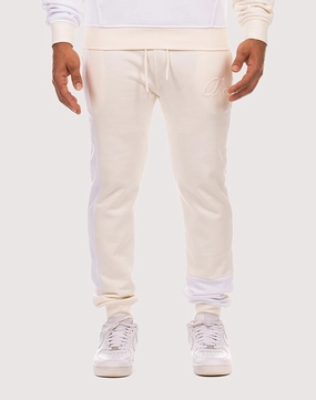 Akoo Script White Joggers Wool - sourced fashion Clothing assortments