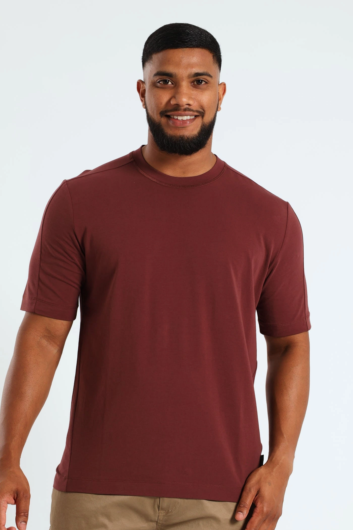 All Day Short Sleeve  Tee - Burgundy