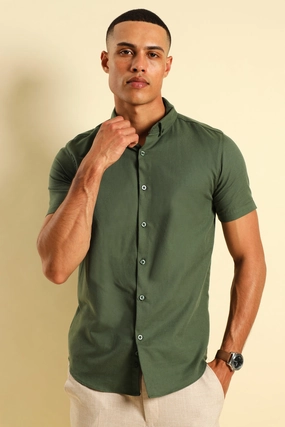 Apparel finds Textured Button Down Shirt - Olive Workwear options