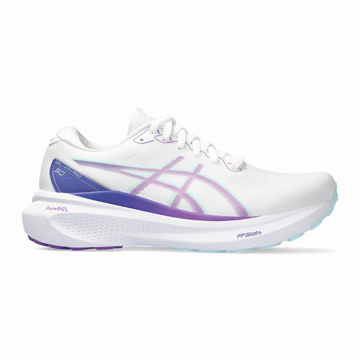 Silky Asics Gel Kayano 30 - White - Cyber Grape Core