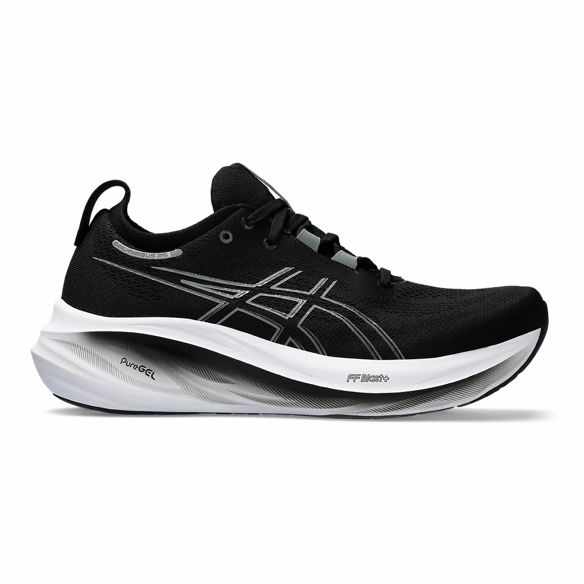 Asics Gel Nimbus 26 - Black - Graphite Grey Plush Committed