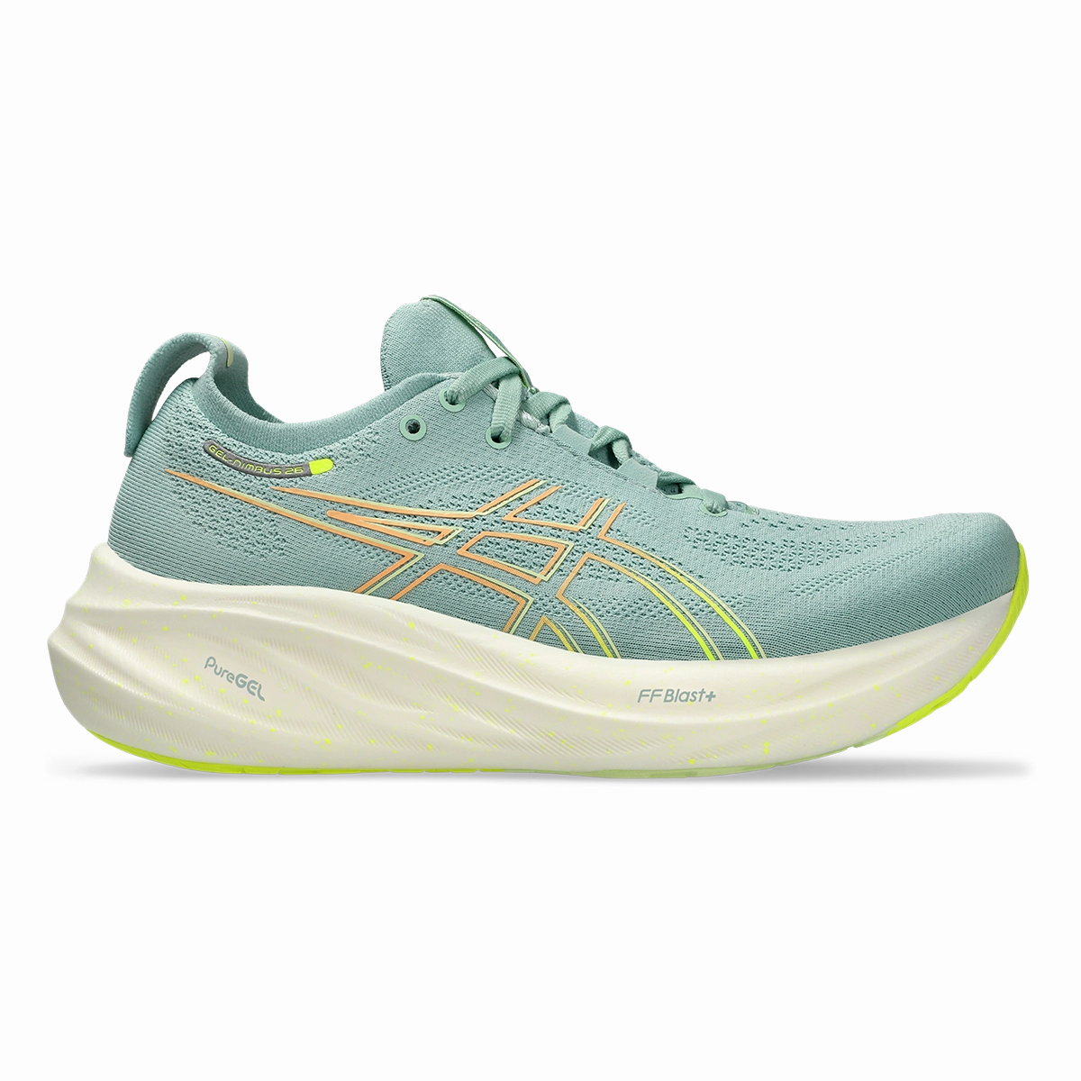 Asics Gel Nimbus 26 - Light Celadon - Safety Yellow Playful Expertly made