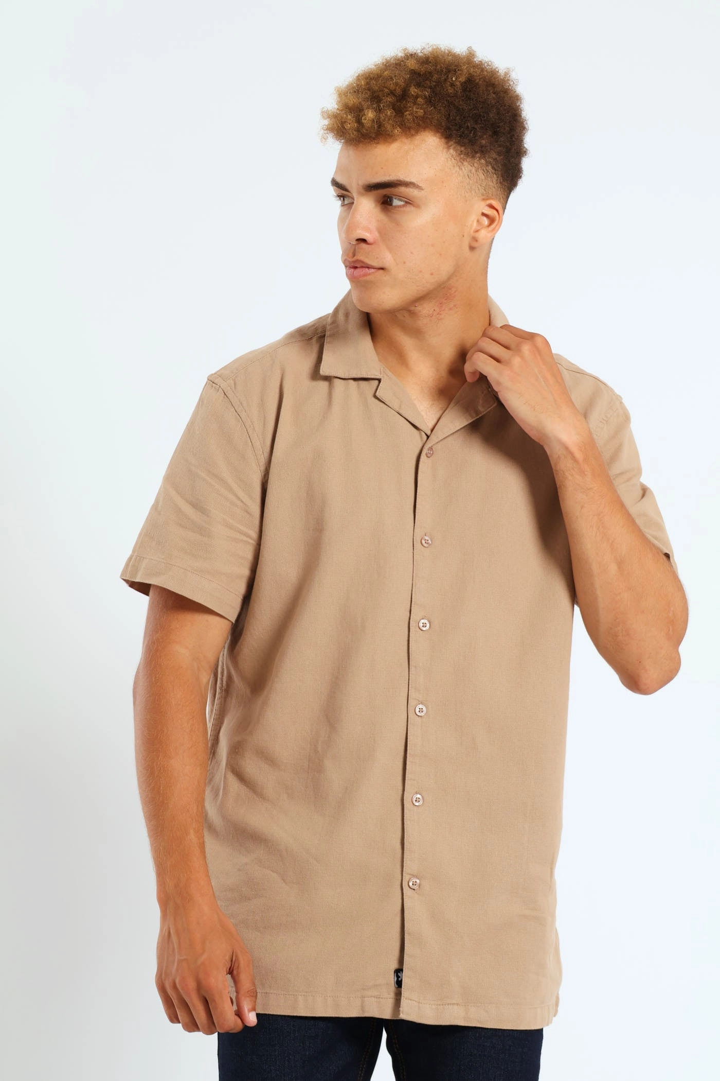 Basketweave Surf Interest Shirt - Mocha Fashion influencers' recommendations Casual wear options