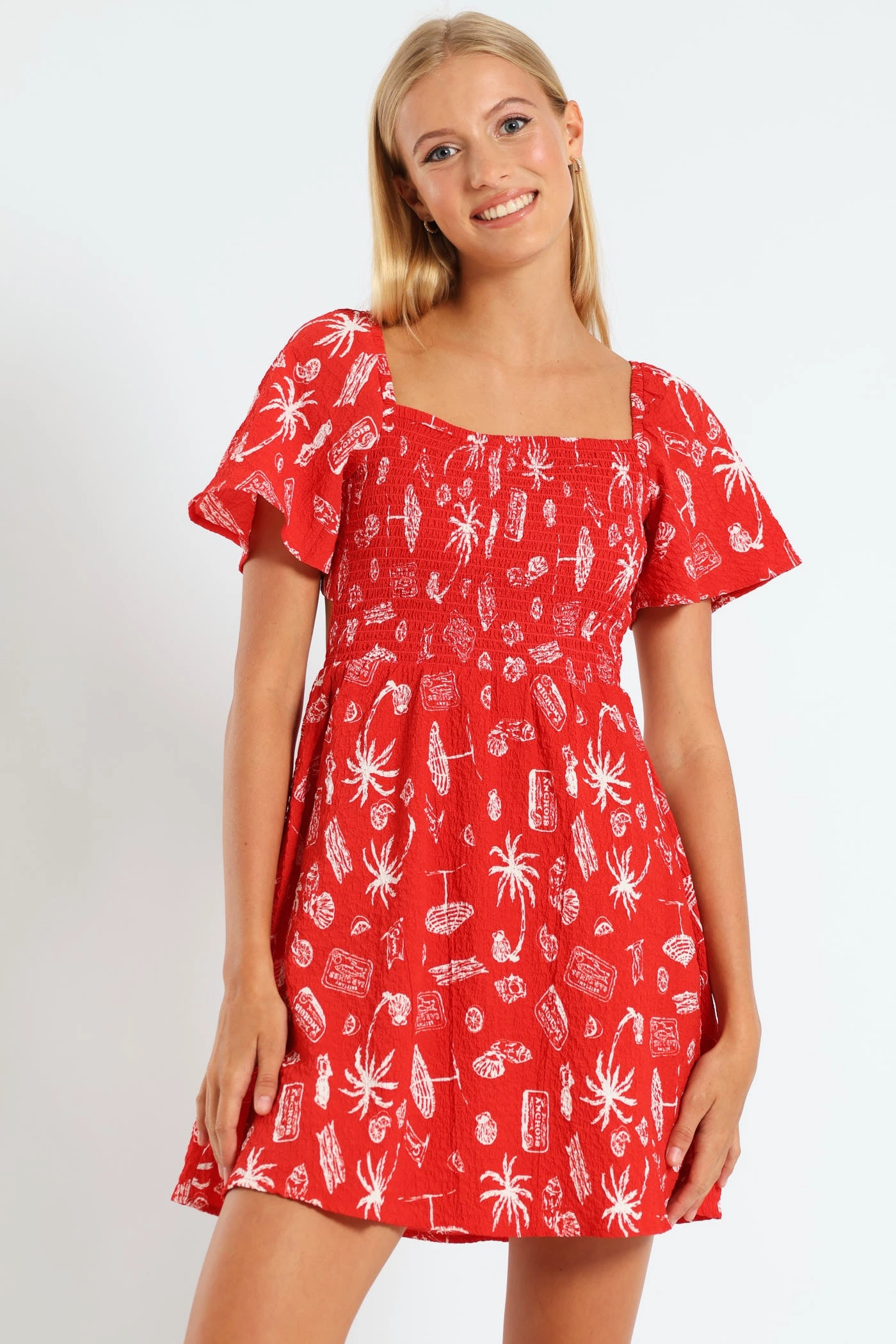 Fashion bloggers' picks Smock Mini Dress - Red Outerwear options