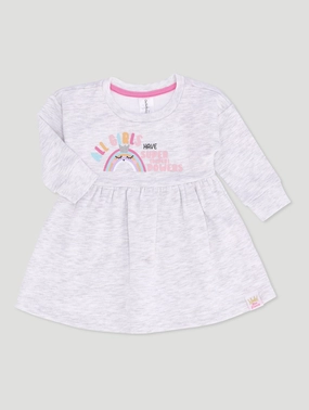 Baby Girls All Girls Have Superpowers Fleece Dress - Grey New fashion arrivals Activewear gear