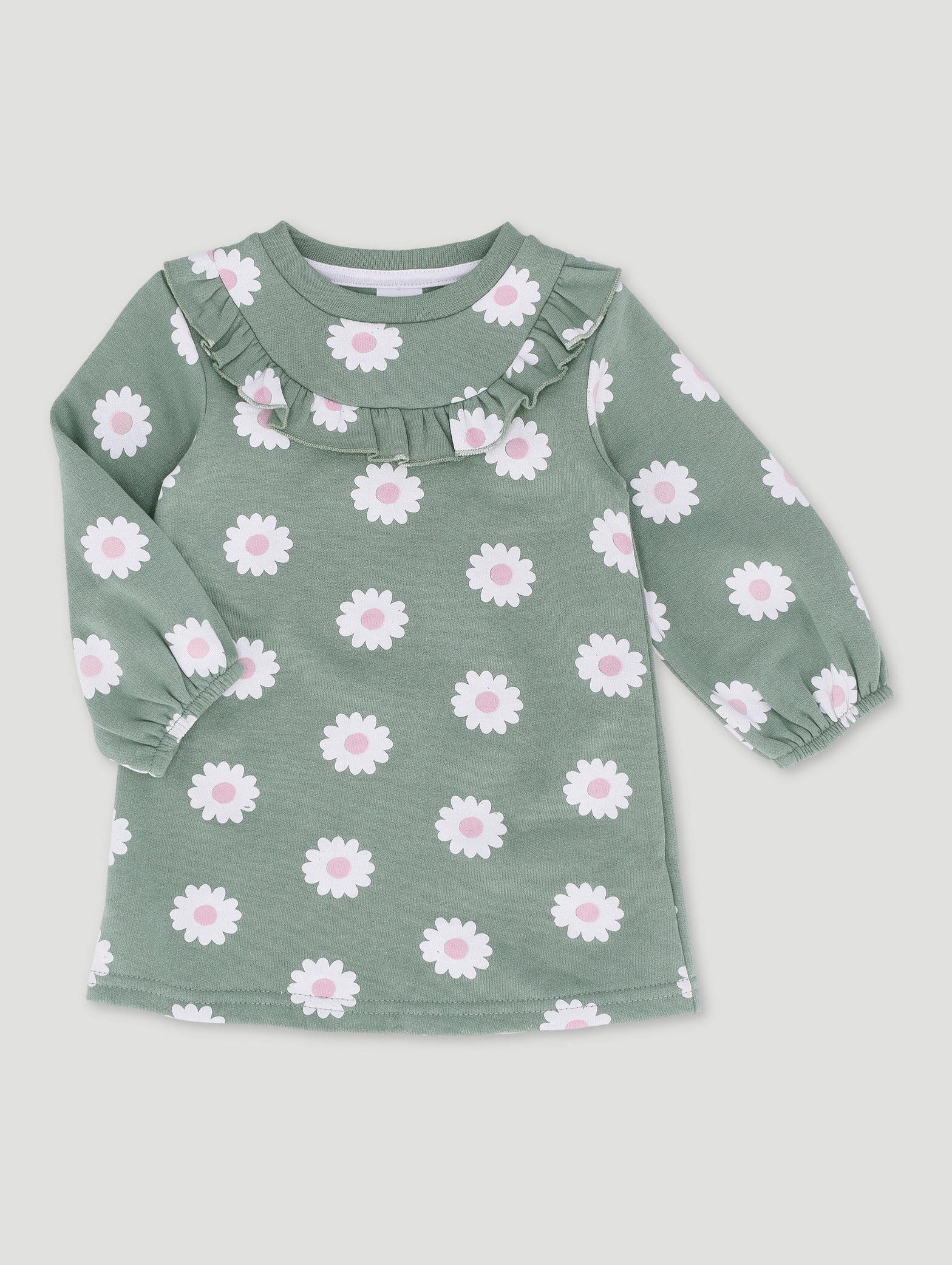 Street fashion Baby Girls Daisy Print Fleece Dress - Multi Fashion events