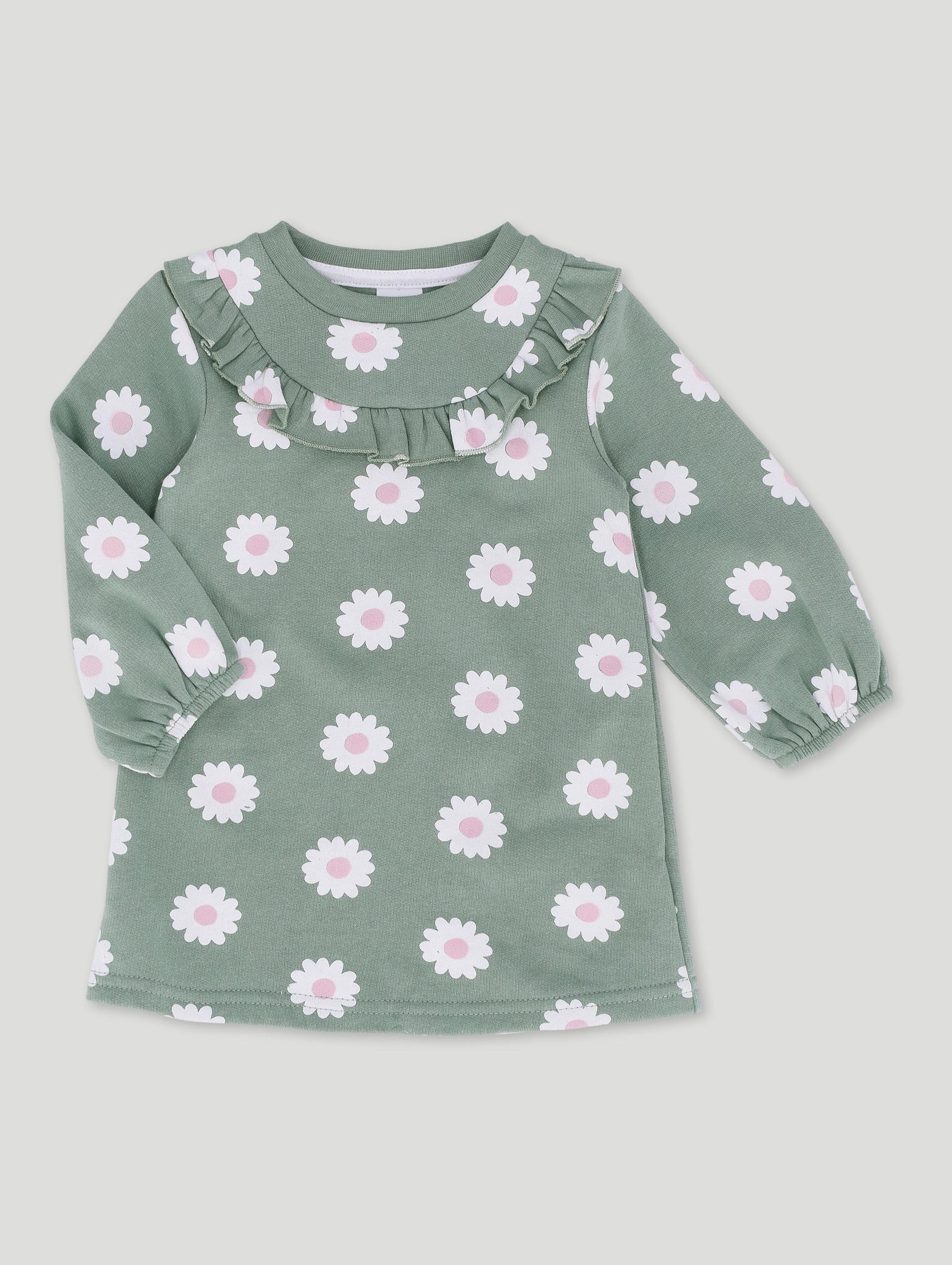 Fashion history Baby Girls Daisy Print Fleece Dress - Multi Clearance fashion