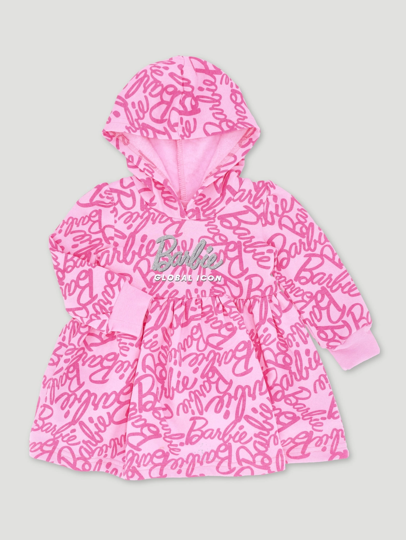 Baby Girls Glitter Fleece Print Dress - Dusty Pink Fashion care (washing, ironing, etc.) Classic fashion pieces