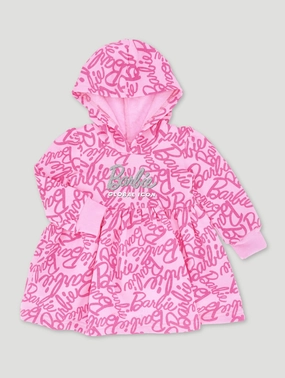 Baby Girls Glitter Fleece Print Dress - Dusty Pink Fashionable options Fashion photography