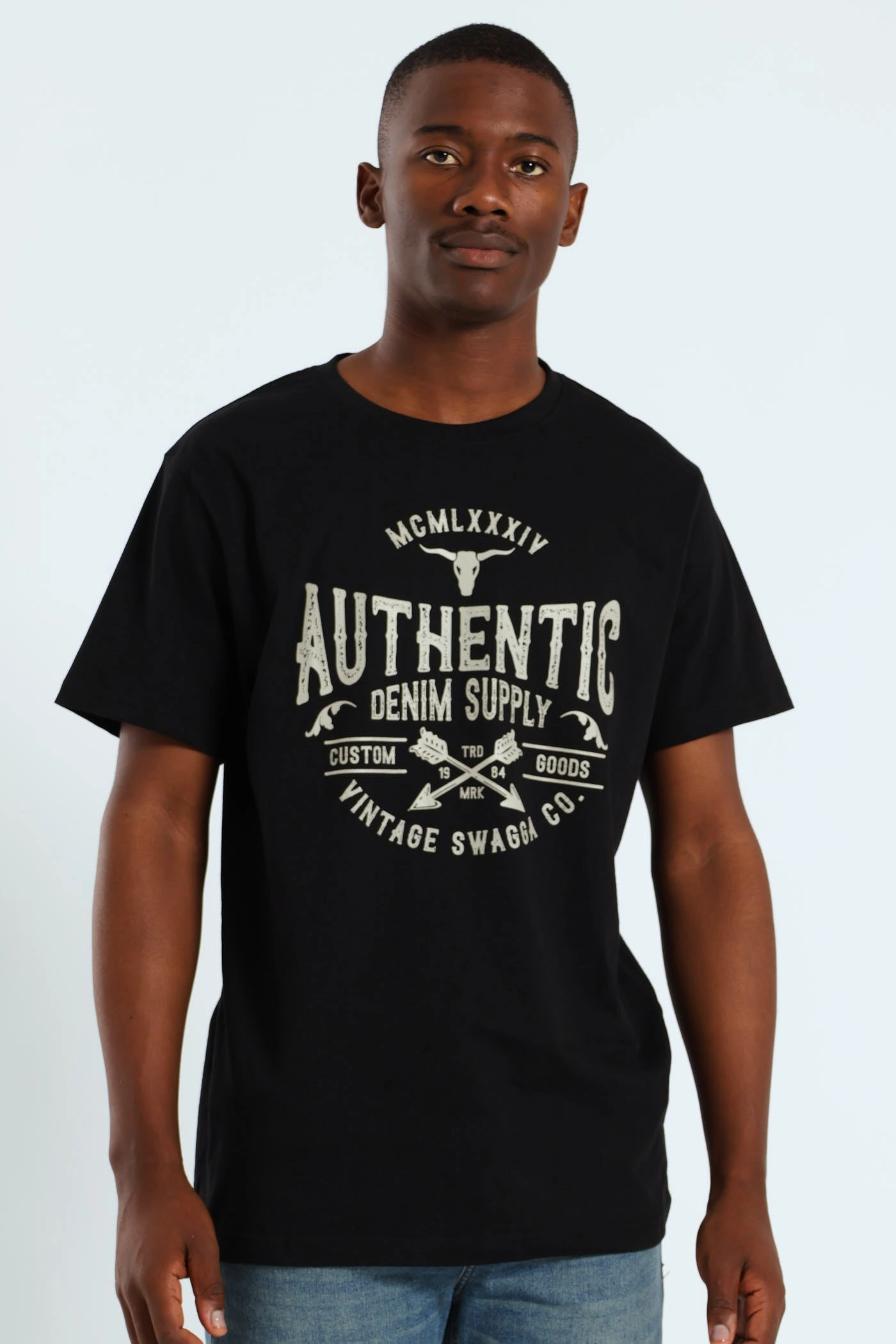 Basic Print Tee - Black