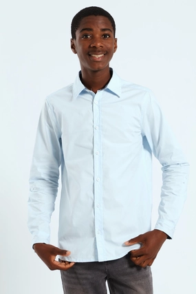 Beaded fashion items Boys Cracker Cotton Shirt - Blue Smart casual wear