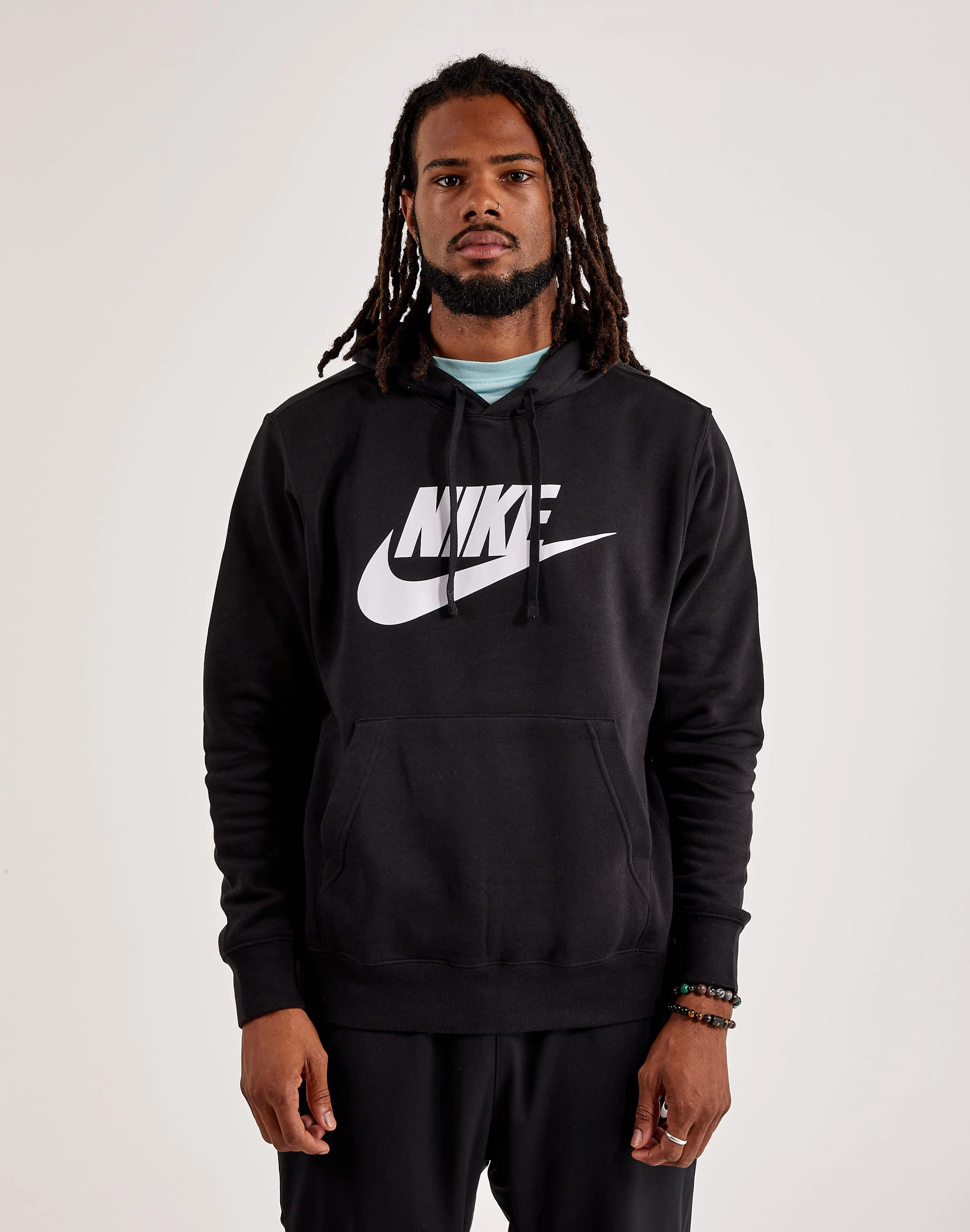 Beaded fashion items Nike Club Fleece Graphic Pullover Hoodie Embroidered fashion