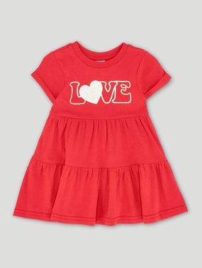 Best - selling fashion Baby Girls Statement Knit Dress - Red Activewear gear