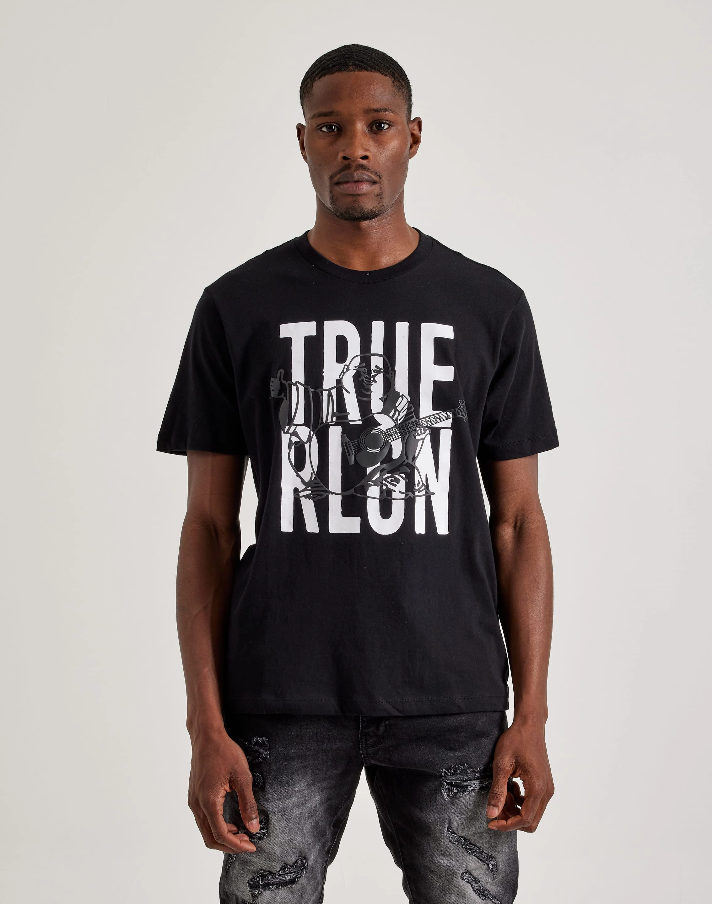 Best - selling fashion True Religion Buddha Tee Patterned fashion (floral, stripes, etc.)