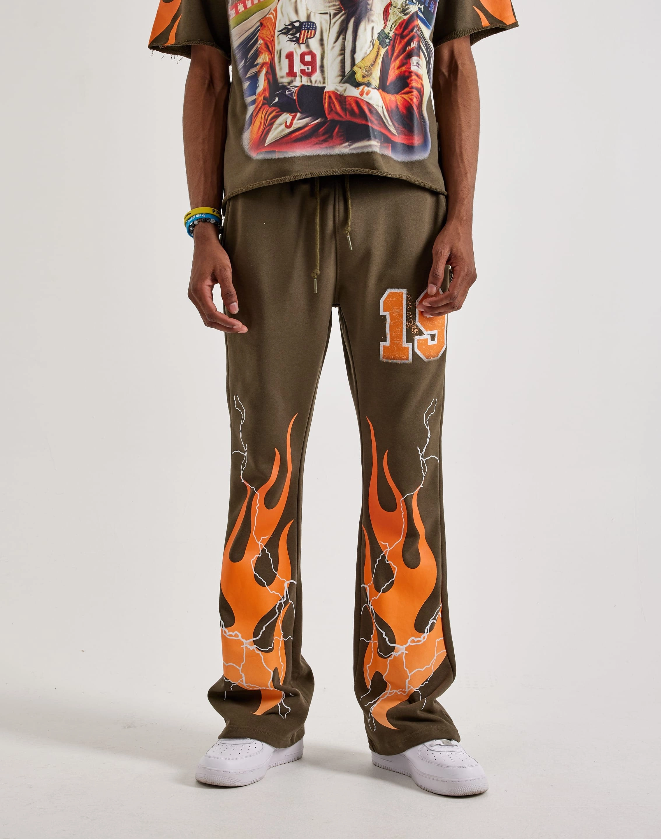 Luxury fashion items BKYS  Waves Flame Pants Denim products