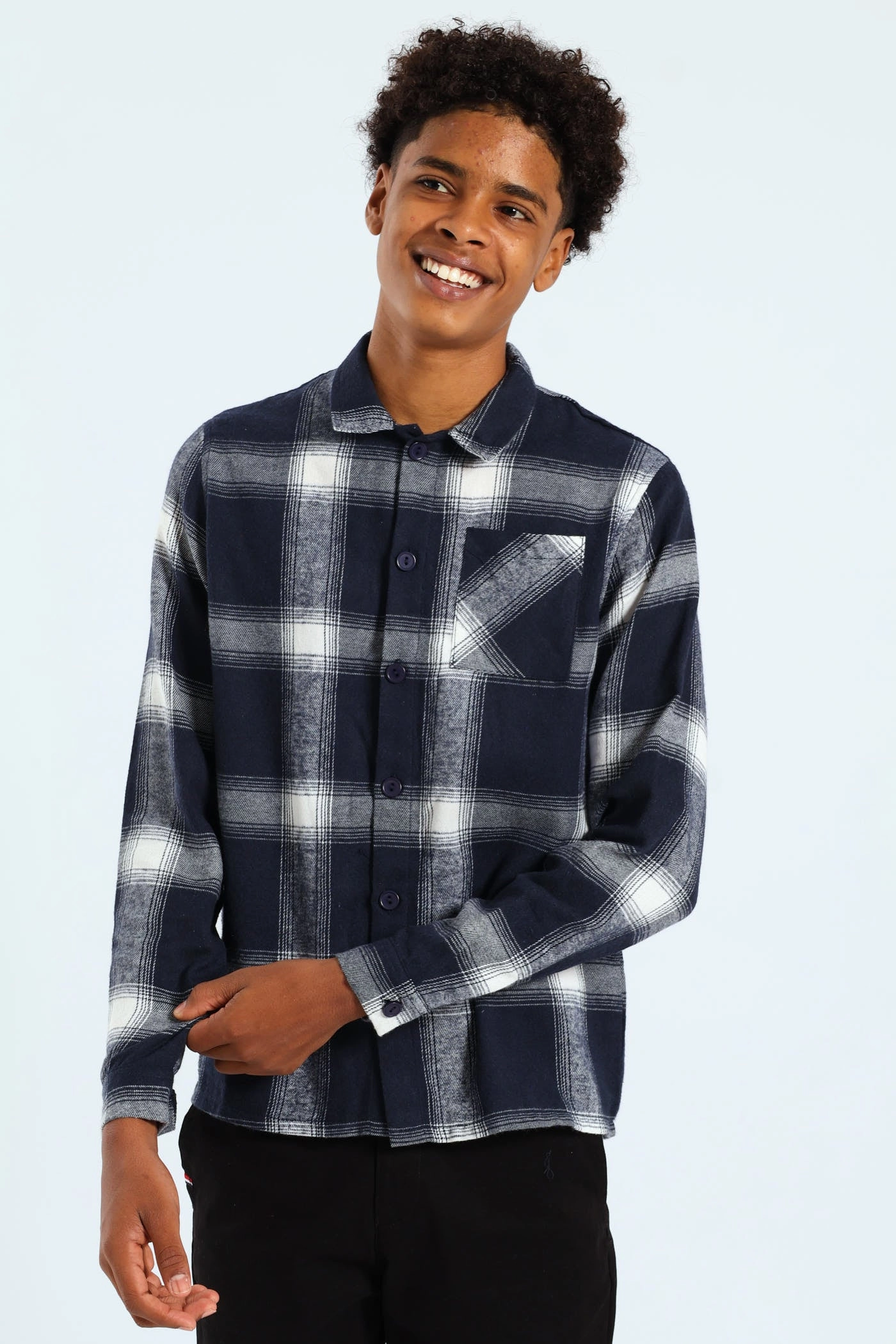 Boys Flannel Shirt - Navy Fashion trends by region Fashion catalog