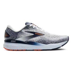 Brooks Ghost 16 - White - Peacoat - Orange Aesthetic Esteemed