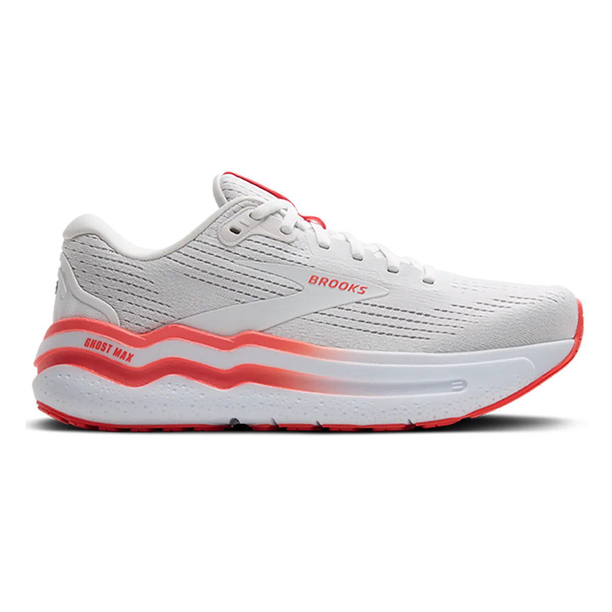 Common Brooks Ghost Max 2 - White - Hot Coral Cherished