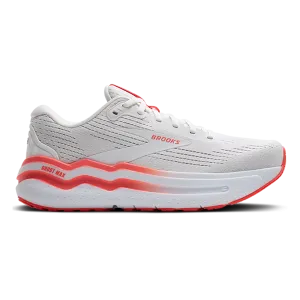 Brooks Ghost Max 2 - White - Hot Coral Breathtaking Opulent