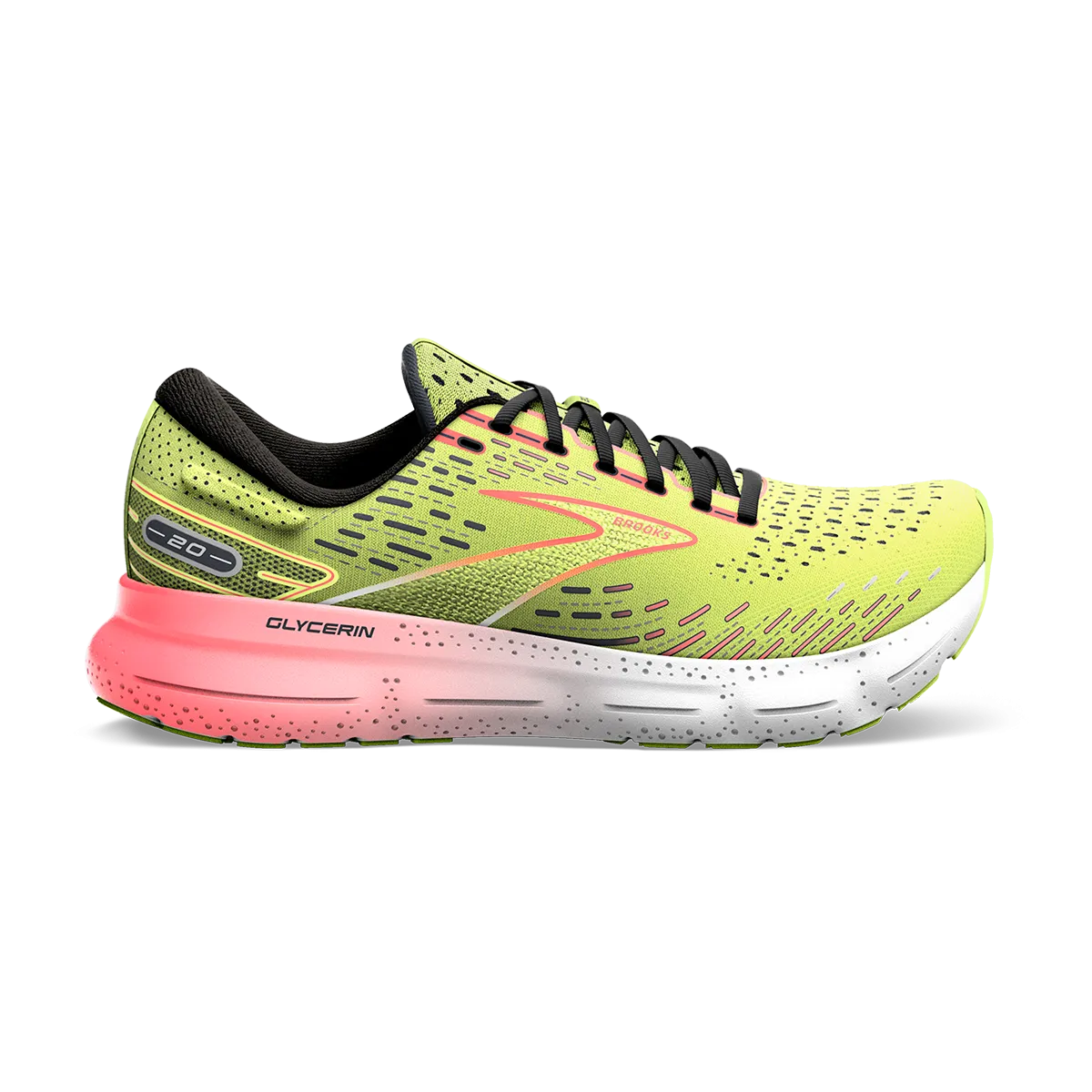 Brooks Glycerin 20 - Lime - Red - Ebony Appreciated Harmonious