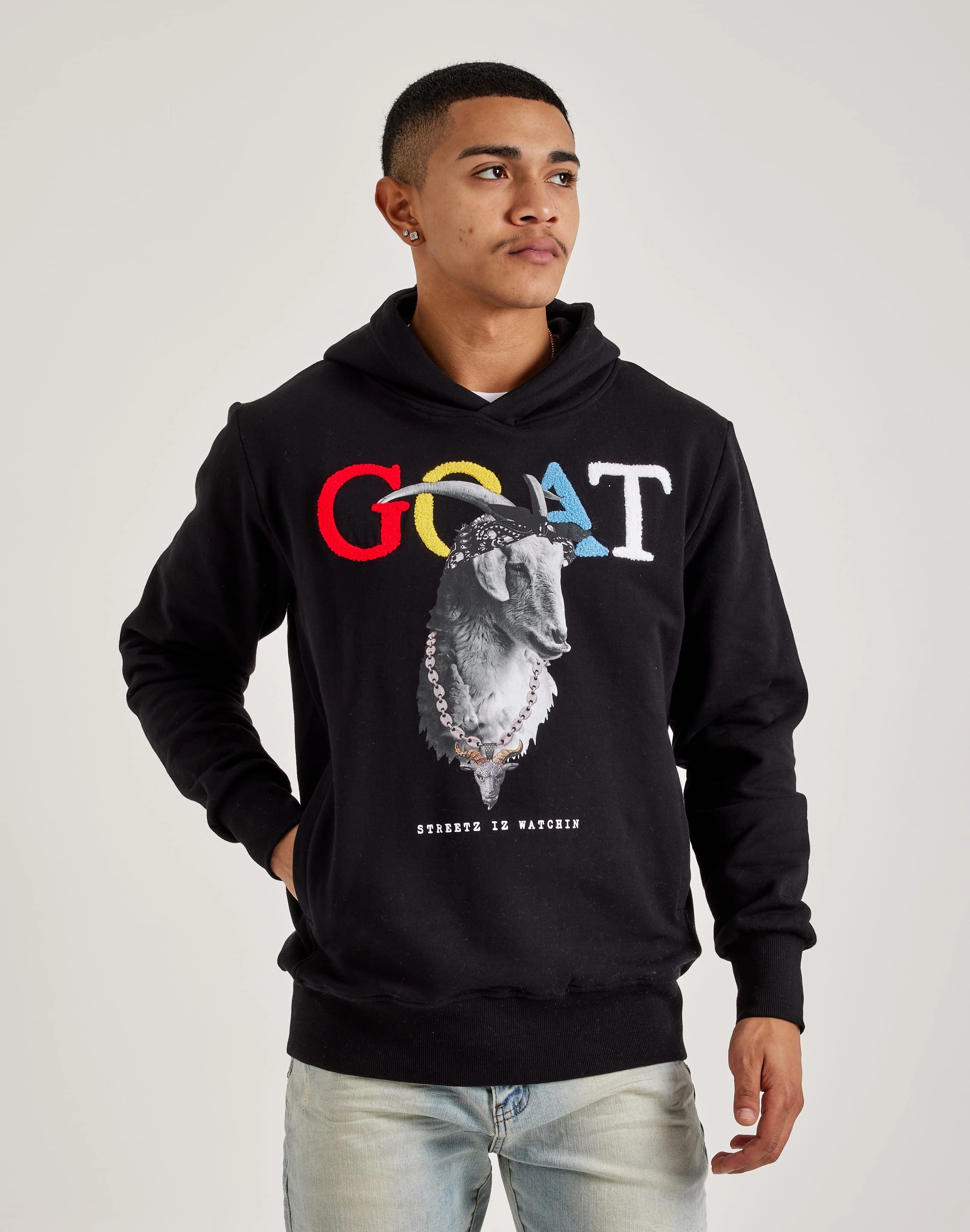 Free shipping offers Streetz Iz Watchin Goat Pullover Hoodie Fashionable options