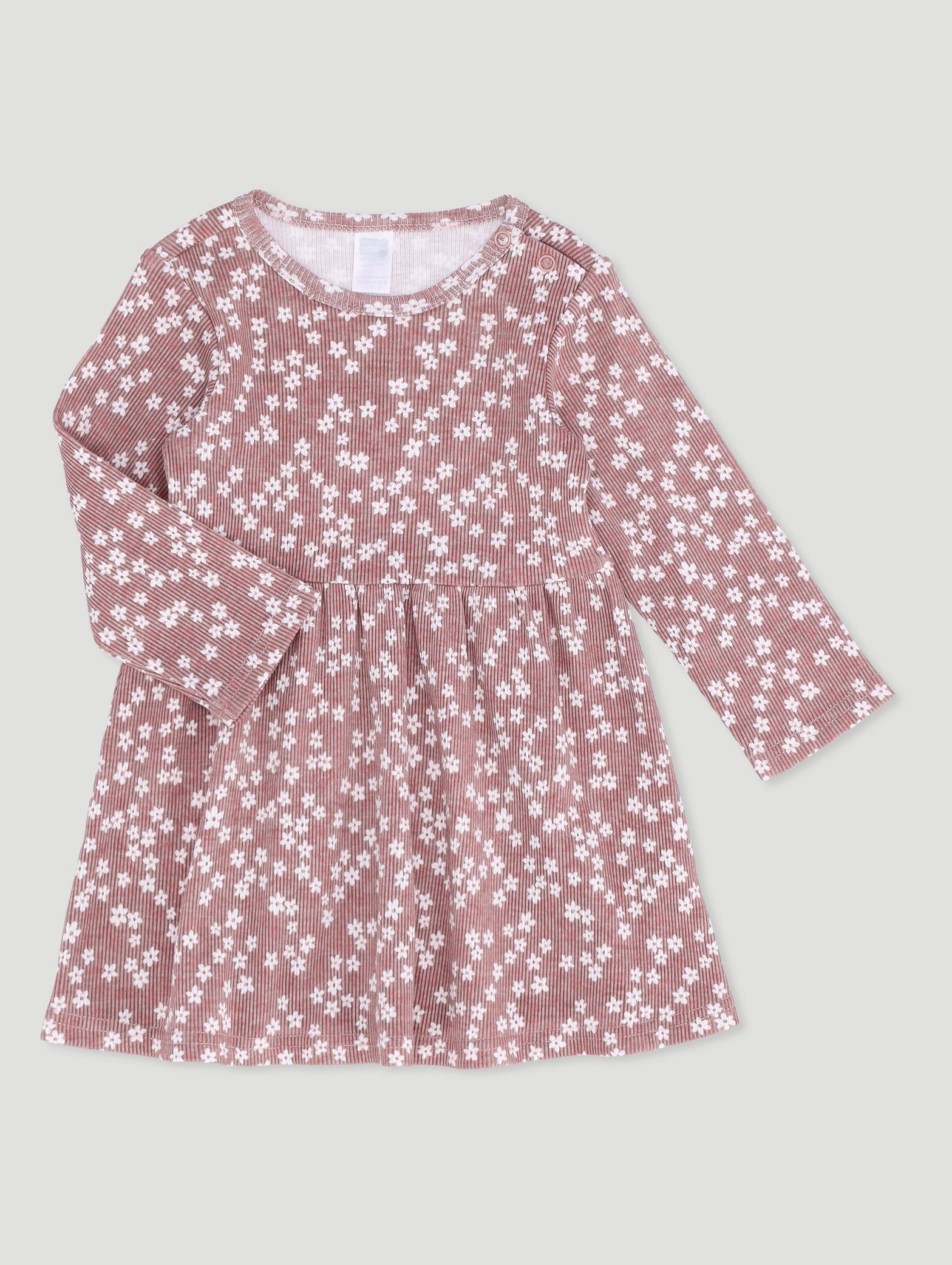 Fashion-forward items Baby Girls Ditsy Floral Rib Dress - Stone Fashion boutiques