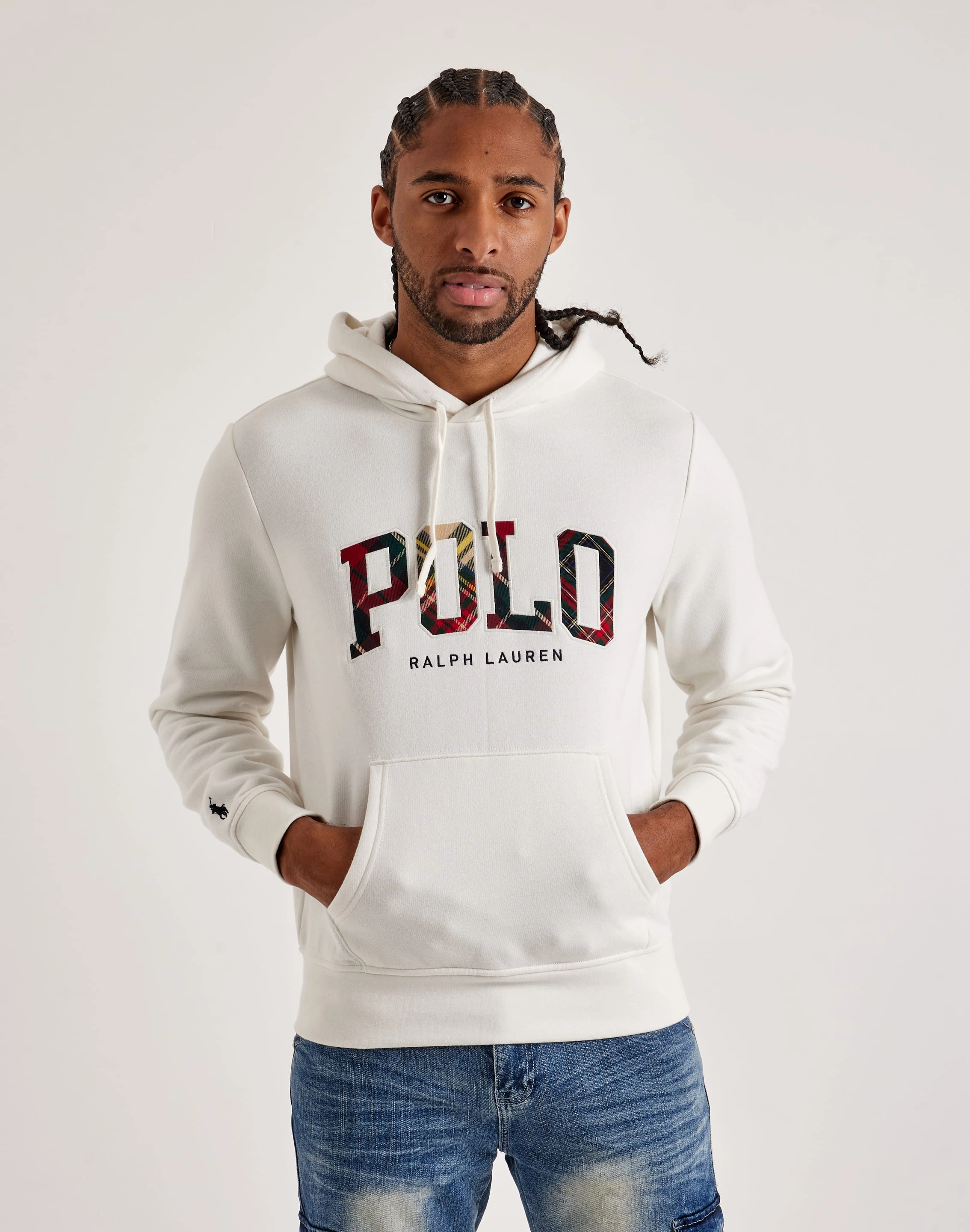 Polo Ralph Lauren Plaid Logo Hoodie Recycled fashion materials Street fashion