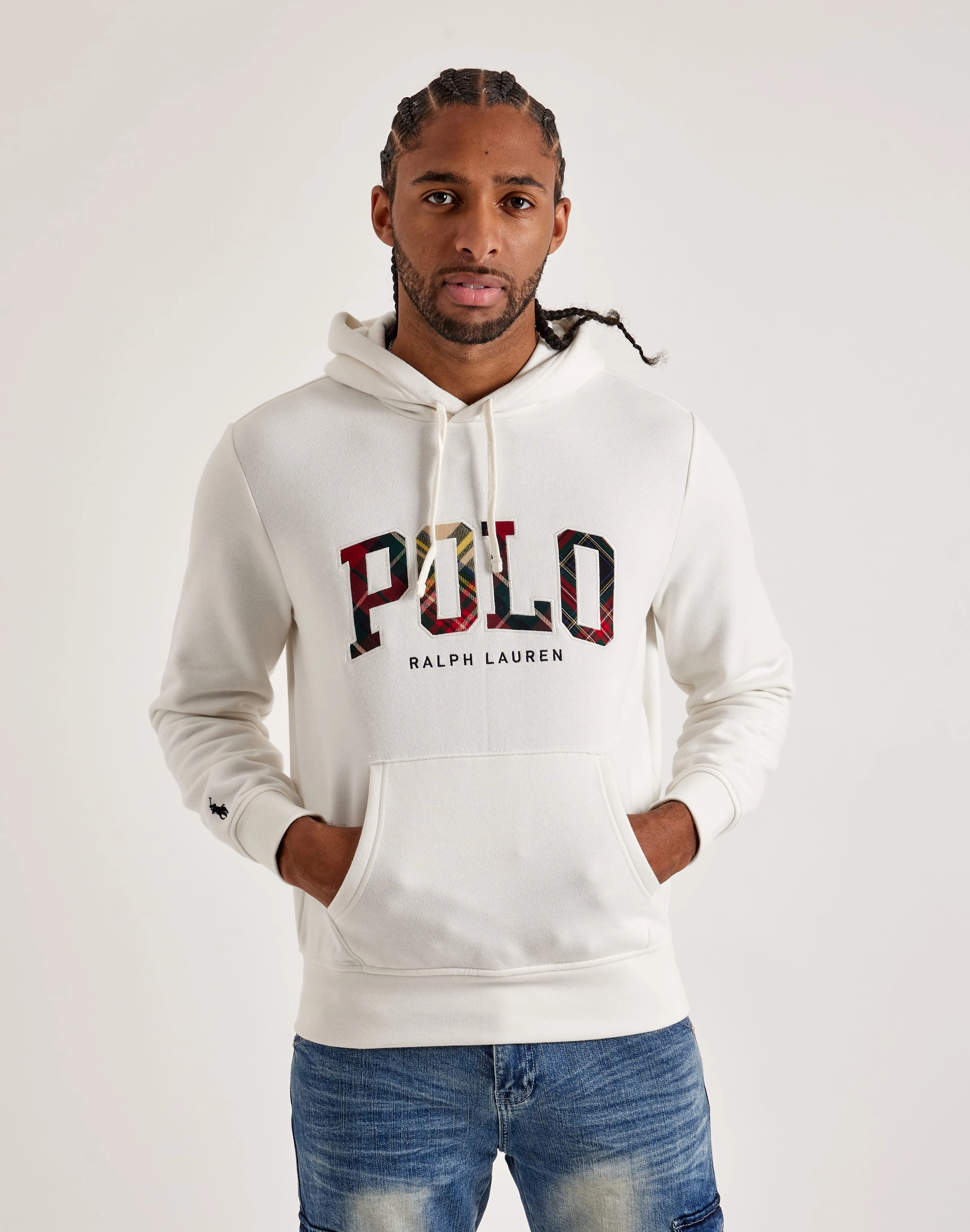 Polo Ralph Lauren Plaid Logo Hoodie Suede - finished fashion Vintage - inspired fashion