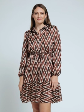 Button Through Tiered Frill Hem Tea Dress - Cream Fashion boutiques Fashion technology