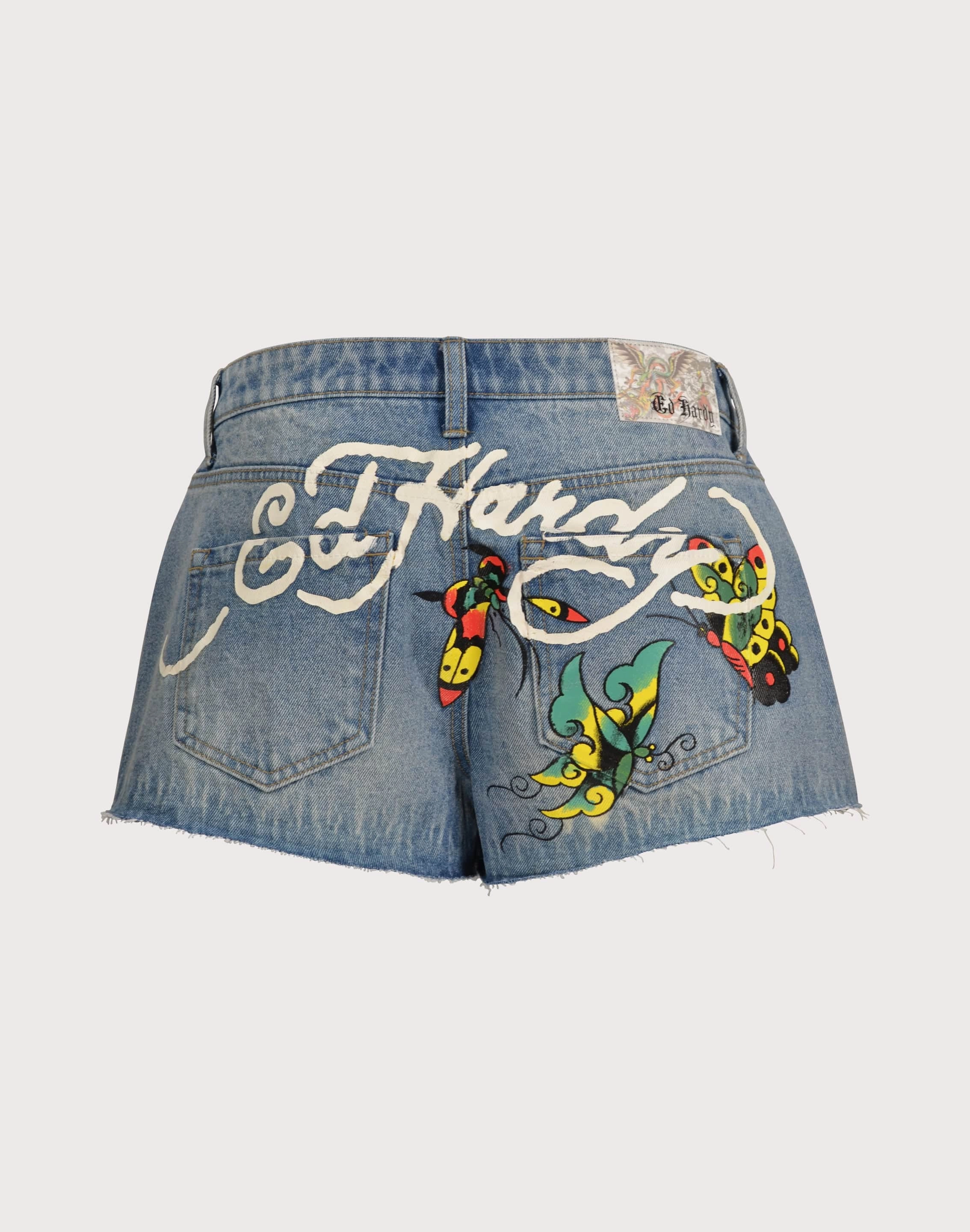 Casual wear options Ed Hardy BFly Denim Shorts