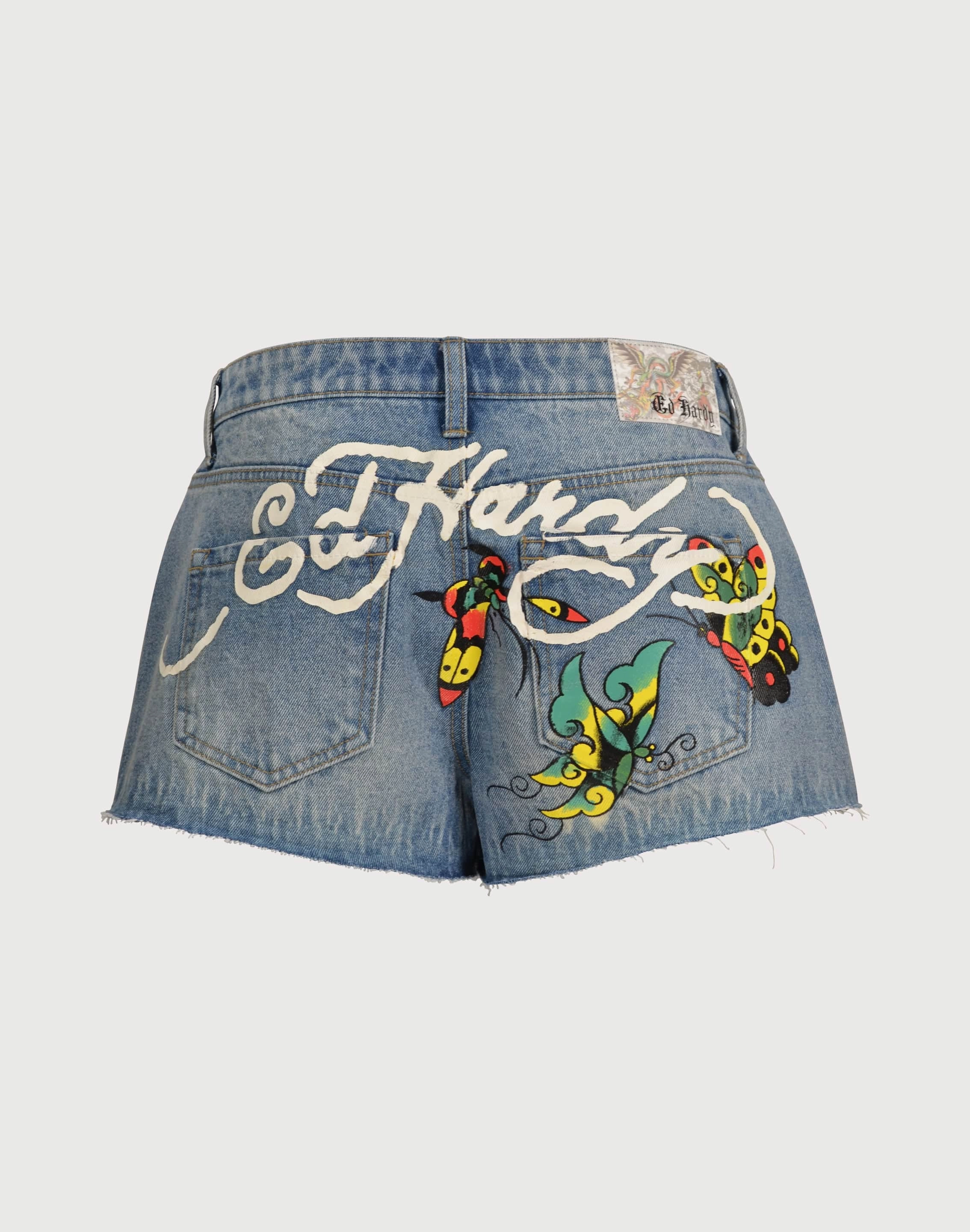 Casual wear options Ed Hardy BFly Denim Shorts