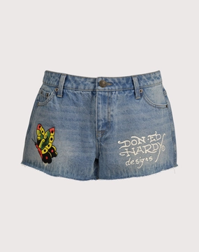 Casual wear options Ed Hardy BFly Denim Shorts Fashion must - haves