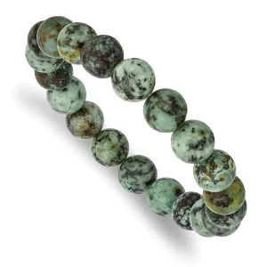 Chisel Jewelry African Pine Agate Beaded Stretch Bracelet