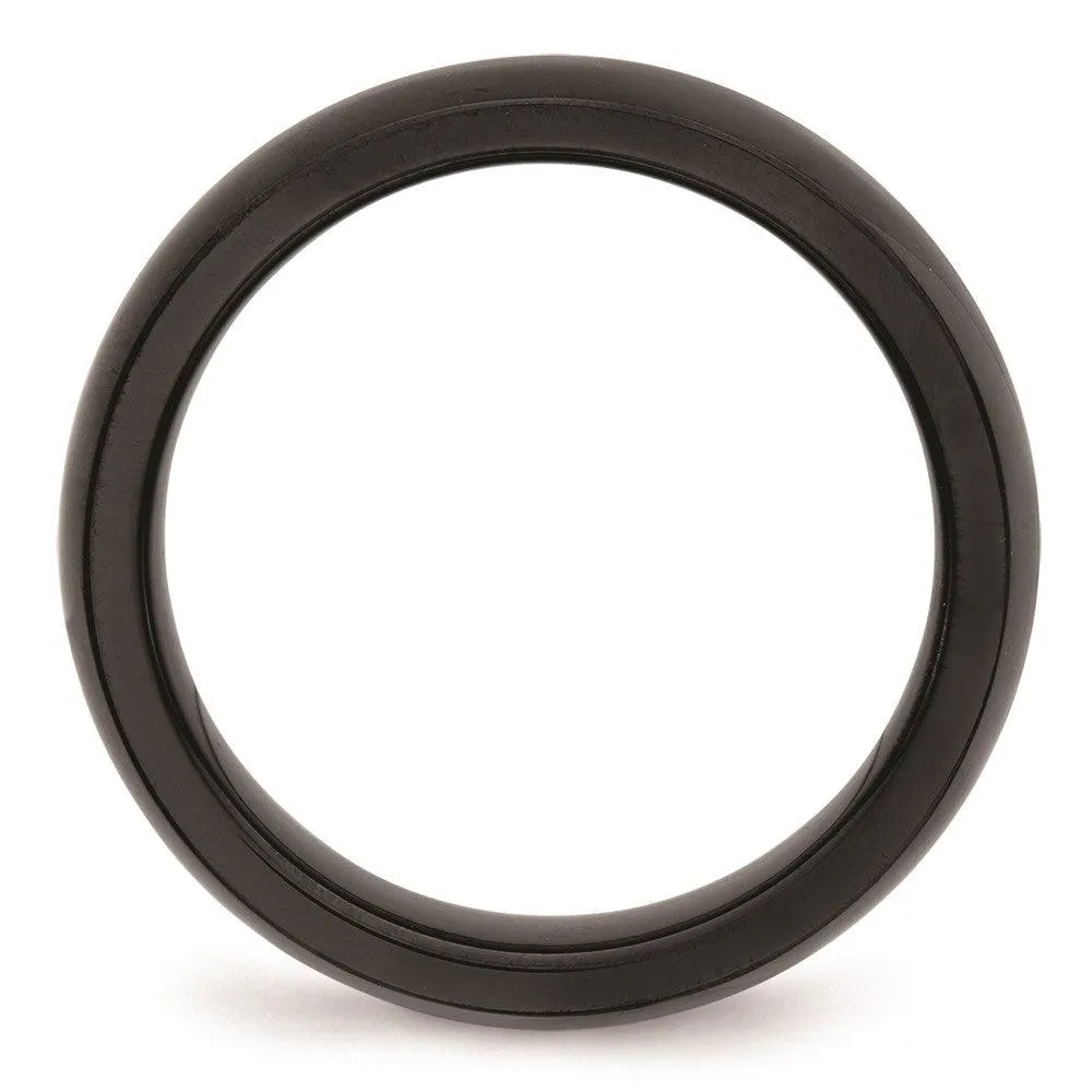 Chisel Jewelry Ceramic Black and White 6.00mm Band