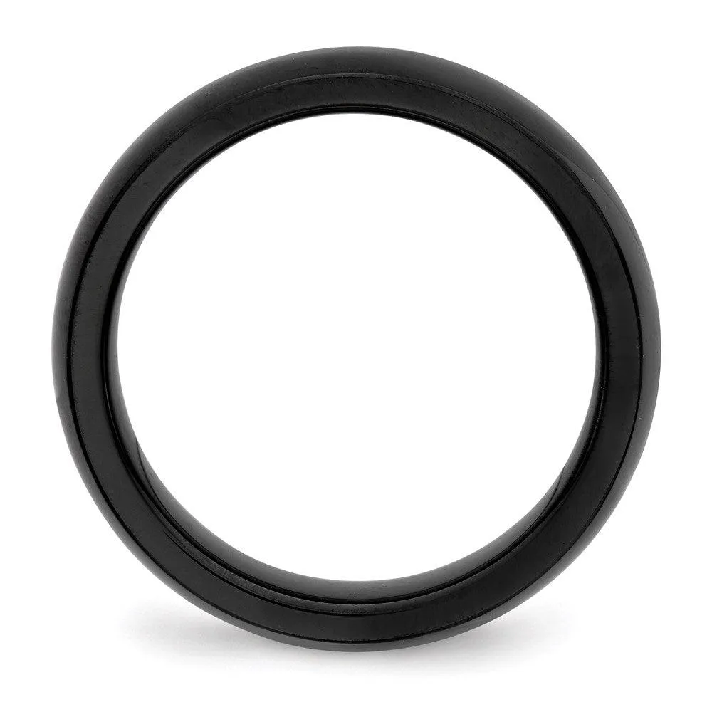 Chisel Jewelry Ceramic Black and White 6.00mm Band