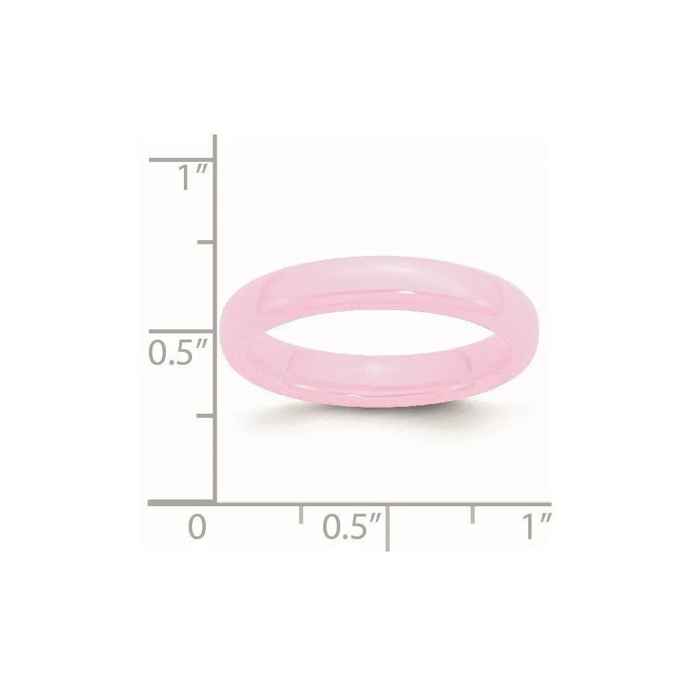 Chisel Jewelry Ceramic Pink 4mm Polished Band