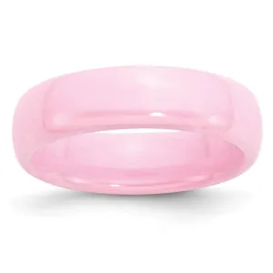 Chisel Jewelry Ceramic Pink 6mm Polished Band