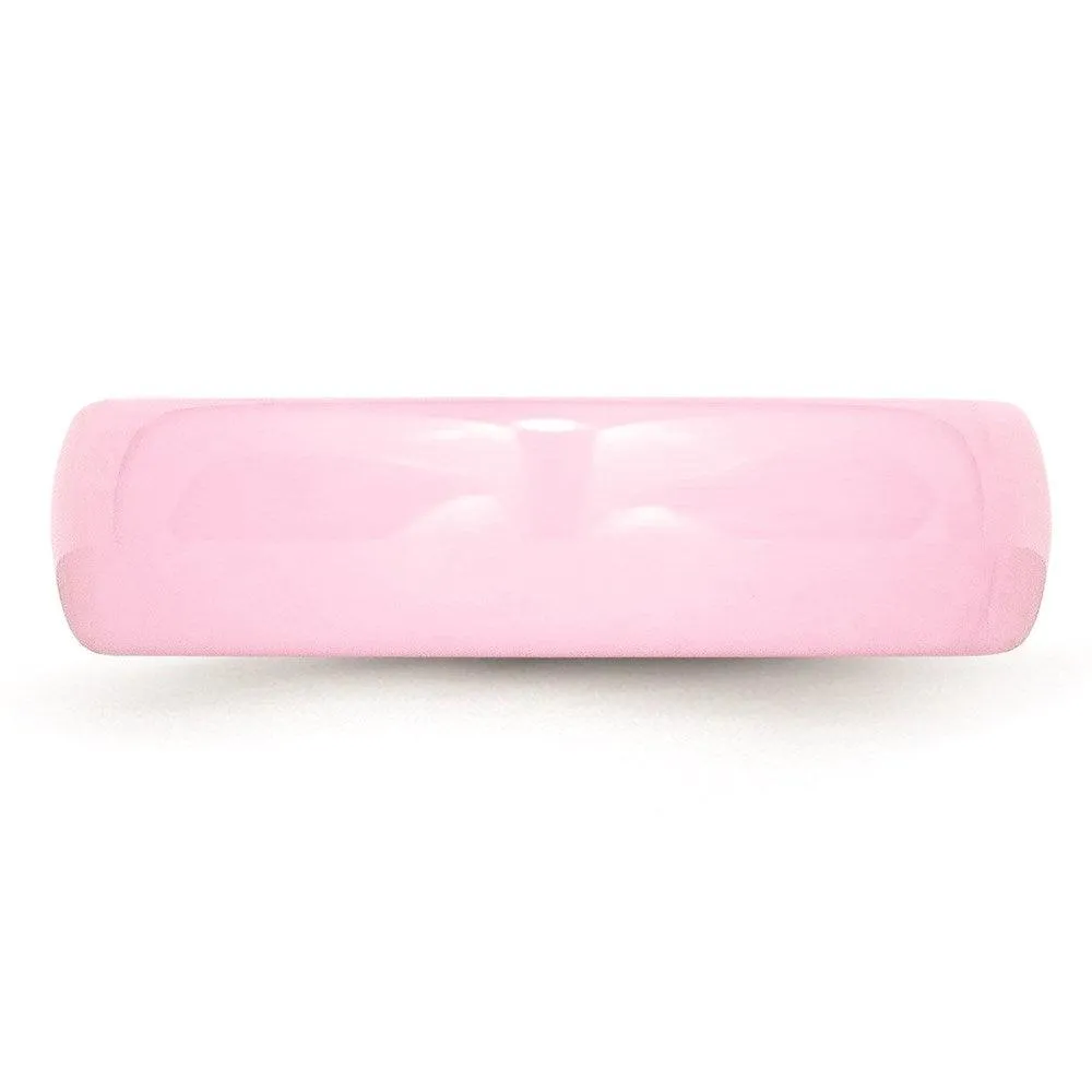 Chisel Jewelry Ceramic Pink 6mm Polished Band