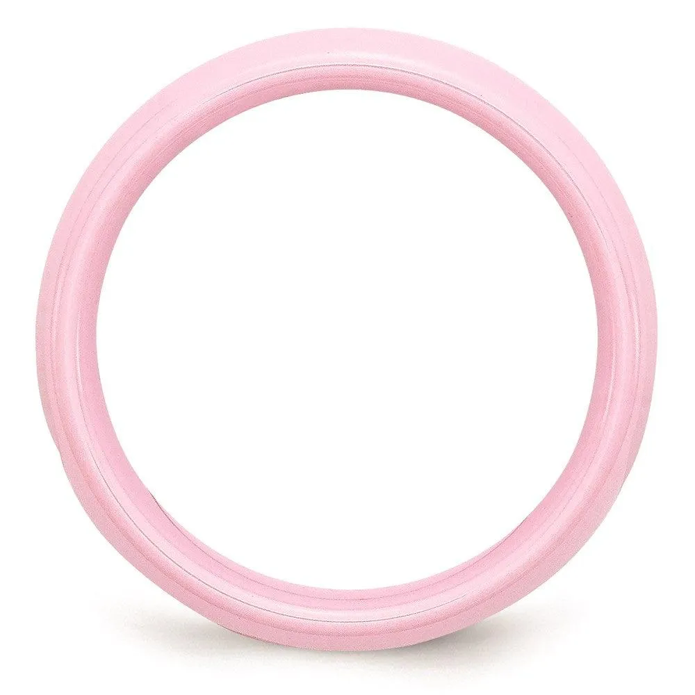 Chisel Jewelry Ceramic Pink 6mm Polished Band