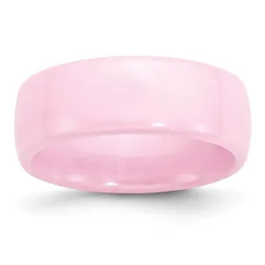 Chisel Jewelry Ceramic Pink 8mm Polished Band