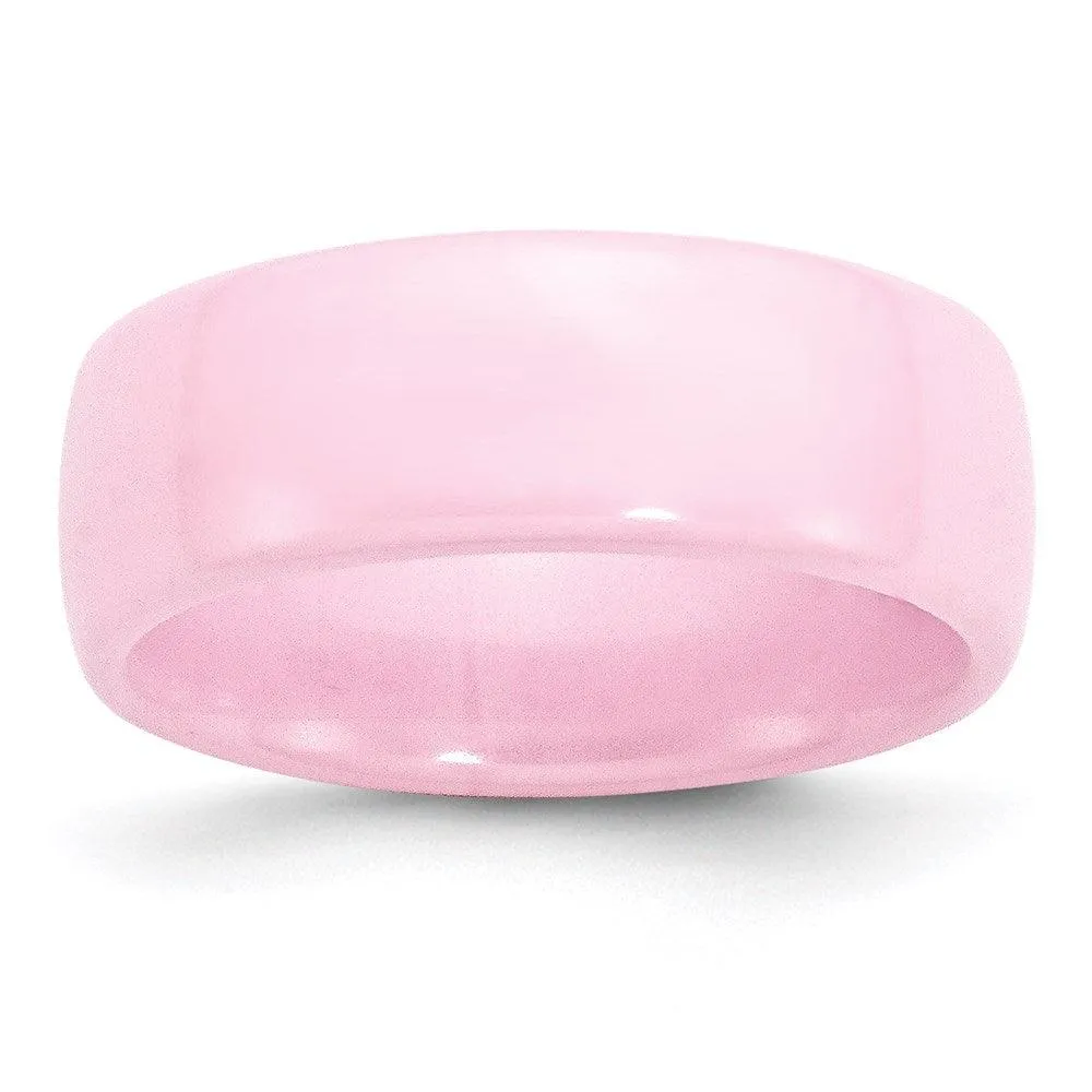 Chisel Jewelry Ceramic Pink 8mm Polished Band