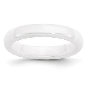 Chisel Jewelry Ceramic White 4mm Polished Band